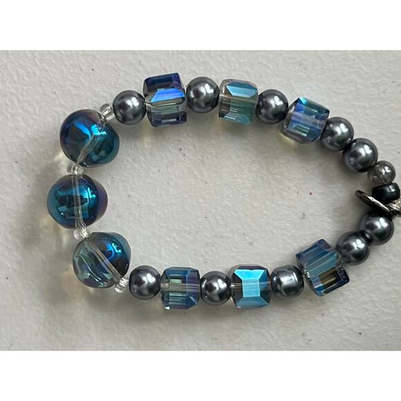 Boho Chic Handmade Glass Bracelet Set Classy Unique Future Core - Picture 3 of 4